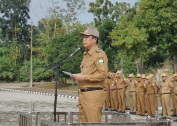 Bupati BBS Pimpin Upacara Perdana Apel Gabungan