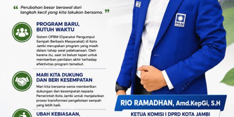 Ketua Komisi I DPRD Kota Jambi Ajak Warga Dukung OPBM, Pengelolaan Sampah Butuh Proses dan Kolaborasi